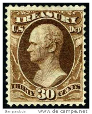 US O81 Mint No Gum 30c Treasury Dept. Official From 1873 - Service