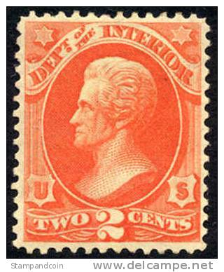 US O16 Mint Hinged 2c Interior Dept. Official From 1873 - Officials
