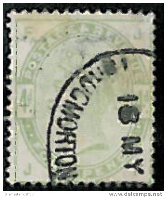 GREAT BRITAIN - 1883/84 QUEEN VICTORIA 4d Green - V2052 - Oblitérés