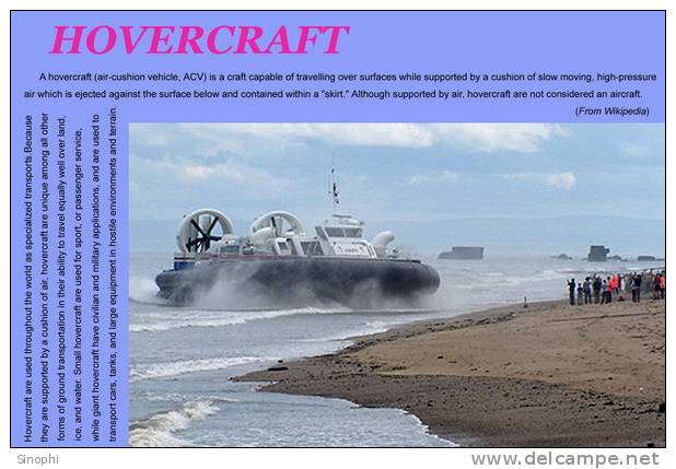 H-Hc -  1  ^^  #  Hovercraft    , ( Postal Stationery , Articles Postaux ) - Autres (Mer)