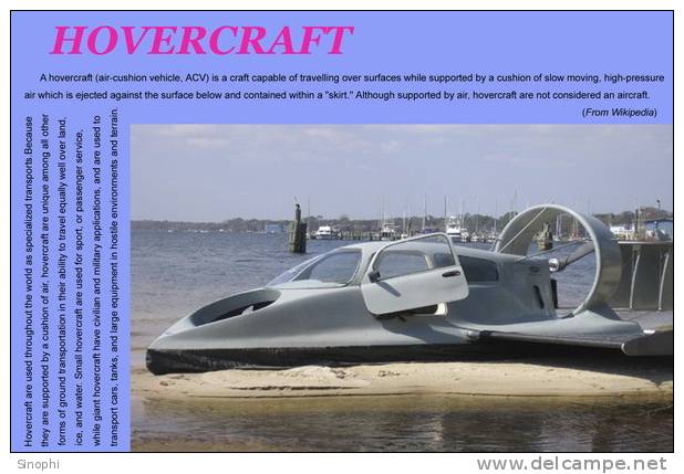 H-Hc -  2  ^^  #   Hovercraft    , ( Postal Stationery , Articles Postaux ) - Autres (Mer)