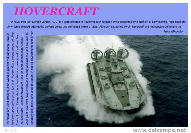 H-Hc -  3  ^^  #   Hovercraft    , ( Postal Stationery , Articles Postaux ) - Autres (Mer)