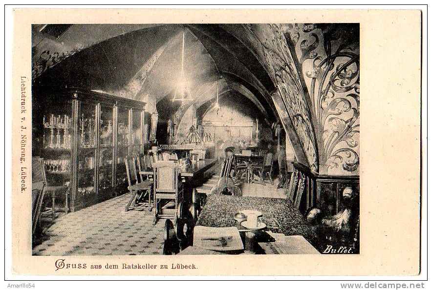 RAR Lübeck - Ratskeller, Restaurant Um 1900 - Luebeck