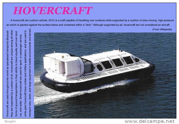 H-Hc -  7  ^^  #   Hovercraft    , ( Postal Stationery , Articles Postaux ) - Autres (Mer)