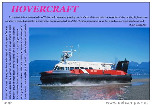 H-Hc -12  ^^  #   Hovercraft    , ( Postal Stationery , Articles Postaux ) - Autres (Mer)