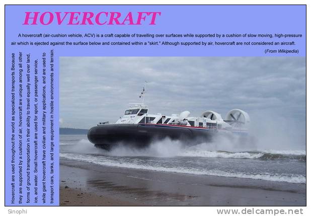 H-Hc -14  ^^  #   Hovercraft    , ( Postal Stationery , Articles Postaux ) - Autres (Mer)