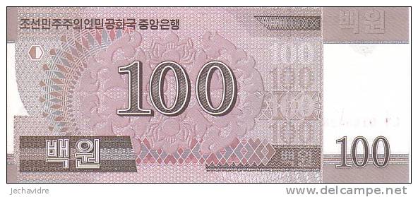 COREE Du NORD   100 Won  Emission De 2008     ***** BILLET  NEUF ***** - Corée Du Nord
