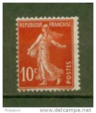 FRANCE  N° 138 C ** écarlate  Signé - 1906-38 Säerin, Untergrund Glatt