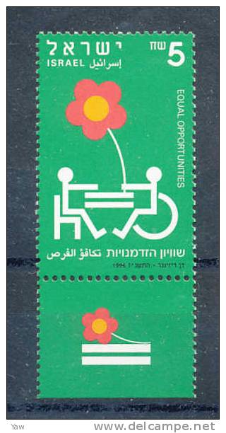 ISRAELE 1996 PARI OPPORTUNITÀ PER LE PERSONE DISABILI. MNH** YT 1343 - Handicap