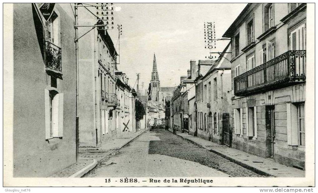 61-SEES...RUE DE LA REPUBLIQUE...CPA - Sees