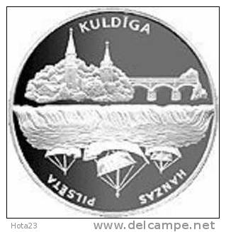 Latvia - 1 Lats Silver Coin  City KULDIGA 31.47 Gramm  2000 Year - Latvia