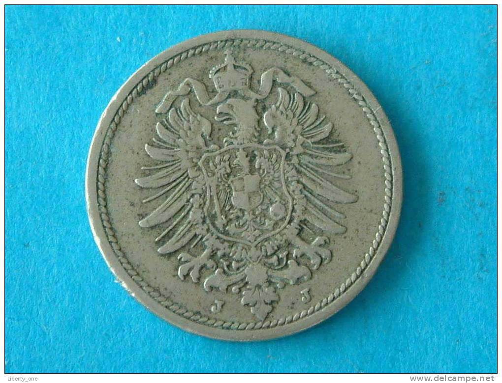 1875 J - 10 PFENNIG / KM 4 ( For Grade, Please See Photo ) ! - 10 Pfennig