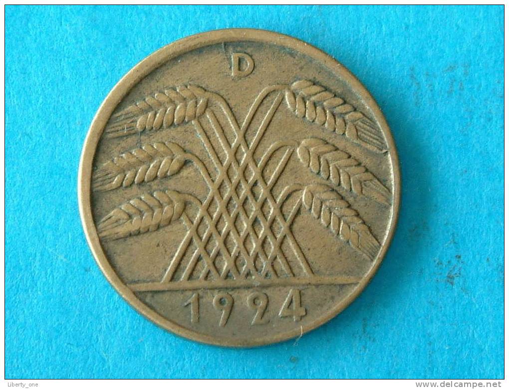 1924 D - 10 RENTENPFENNIG / KM 33 ( For Grade, Please See Photo ) ! - 10 Rentenpfennig & 10 Reichspfennig