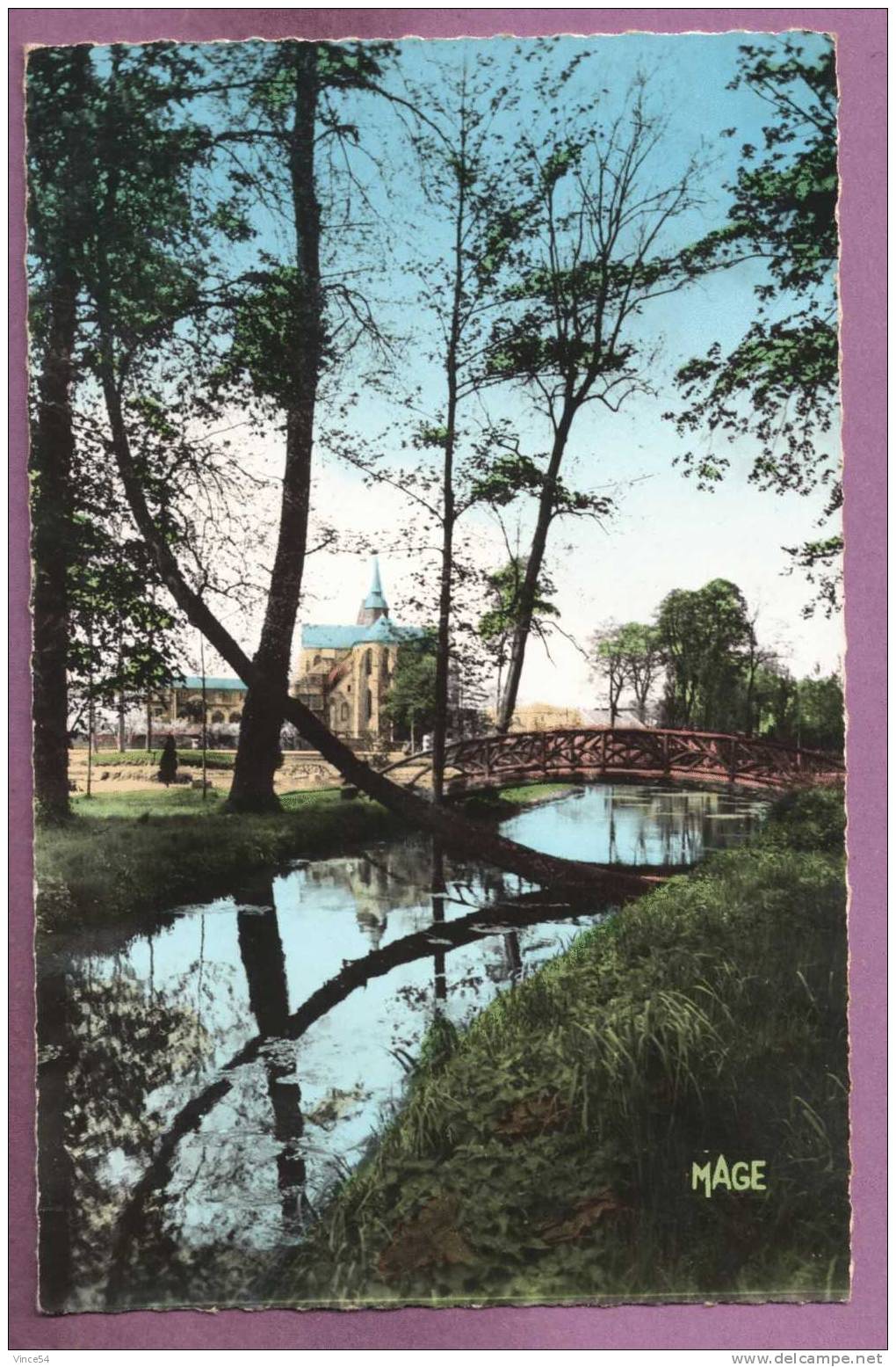 HAM - Parc Delcourt Et L'Eglise. Ed. MAGE N° 336. Circulé  1962. 2 Scans - Ham