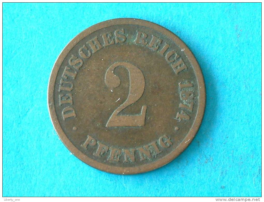 1874 E - 2 PFENNIG / KM 2 ( For Grade, Please See Photo ) ! - 2 Pfennig