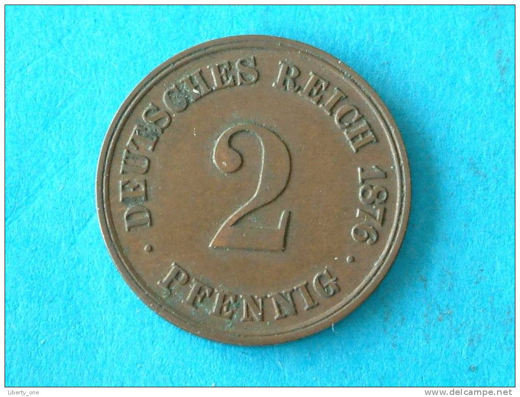 1876 A - 2 PFENNIG / KM 2 ( For Grade, Please See Photo ) ! - 2 Pfennig