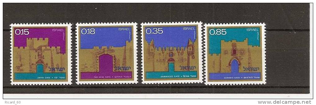 Timbre(s) Neuf(s) D'israel , Sans Tab,n°441-44, Les Portes De Jérusalem, Porte De Jaffa,porte De Damas, D'hérode - Unused Stamps (without Tabs)