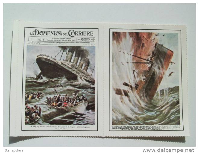 Figurine COPERTINE DOMENICA DEL CORRIERE.  Serie: NAUFRAGI - Shipwreck - Titanic Lusitania Etc. - Andere & Zonder Classificatie