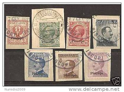 1912 EGEO PISCOPI USATO - RR1731 - Egeo (Piscopi)