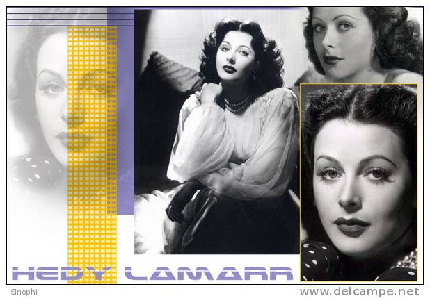 H - HD - 44  @  Hedy Lamarr  Hollywood Movie Star Actress     ( Postal Stationery , Articles Postaux ) - Acteurs