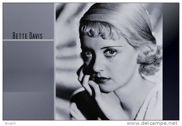 H - HD - 46  @     Bette Davis Hollywood Movie Star Actress     ( Postal Stationery , Articles Postaux ) - Acteurs