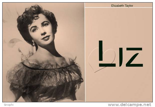 H - HD - 54  @  Elizabeth Taylor    Hollywood Movie Star Actress     ( Postal Stationery , Articles Postaux ) - Acteurs