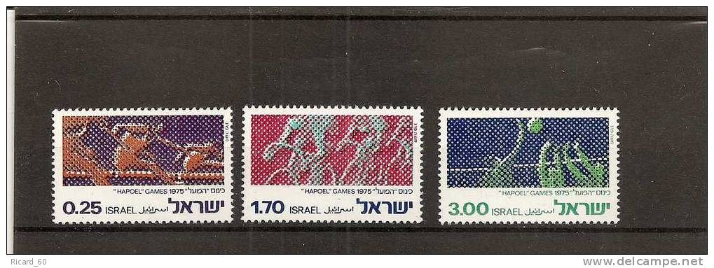 Timbre(s) Neuf(s) D'israel , Sans Tab,n°574-76, Sport, Jeux De Hapoel, Cyclisme, Volley-ball,course De Haies - Ungebraucht (ohne Tabs)