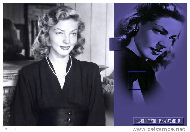 H - HD - 59  @     Lauren Bacall   Hollywood Movie Star Actress     ( Postal Stationery , Articles Postaux ) - Acteurs