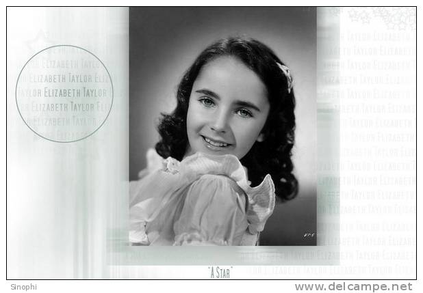 H - HD - 67  @    Elizabeth Taylor      Hollywood Movie Star Actress     ( Postal Stationery , Articles Postaux ) - Acteurs