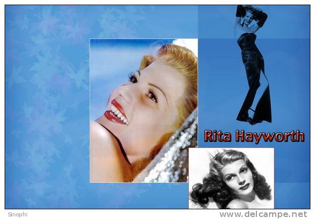 H - HD - 73  @    Rita Hayworth     Hollywood Movie Star Actress     ( Postal Stationery , Articles Postaux ) - Acteurs