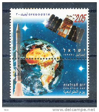 ISRAELE 1996 GIORNATA FILATELIA. LA RICERCA SPAZIALE. MNH** YT 1344 - Asie