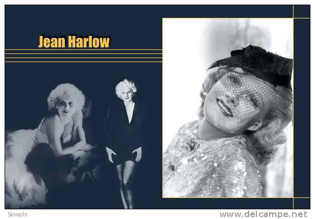 H - HD - 78  @      Jean Harlow    Hollywood Movie Star Actress     ( Postal Stationery , Articles Postaux ) - Acteurs