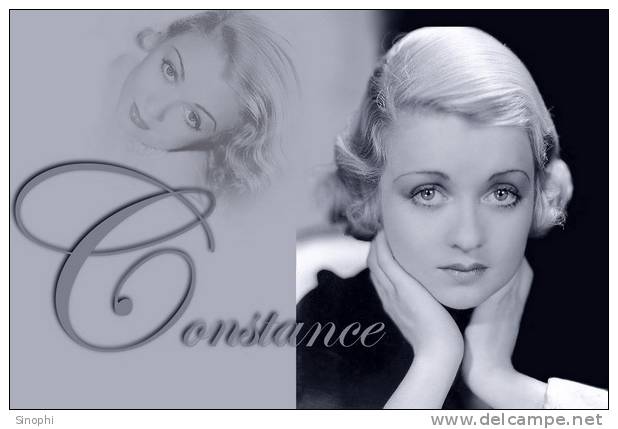 H - HD - 80  @      Constance     Hollywood Movie Star Actress     ( Postal Stationery , Articles Postaux ) - Acteurs