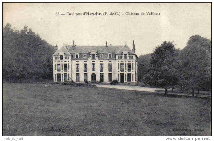 Carte Postale 62. Hesdin  Chateau De Valfosse Trés Beau Plan - Hesdin