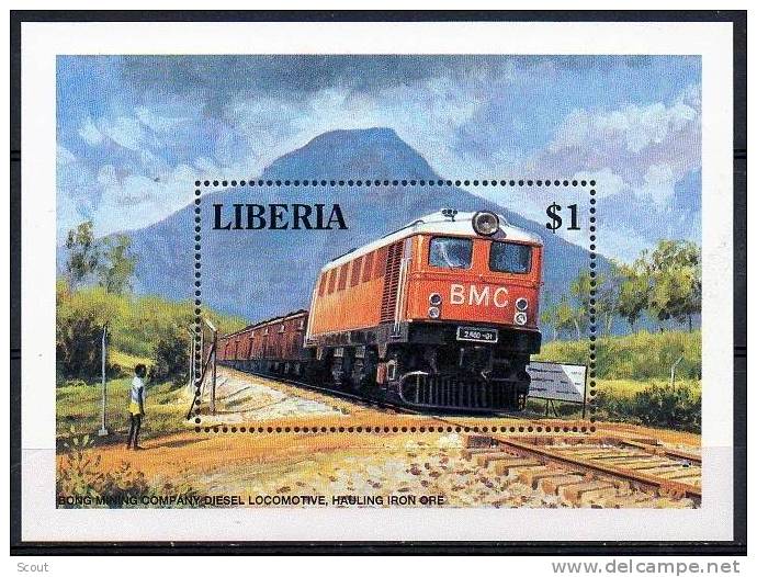 LIBERIA - 1994 - LOCOMOTIVA DIESEL BMC - YT BF 133 ** - Trains