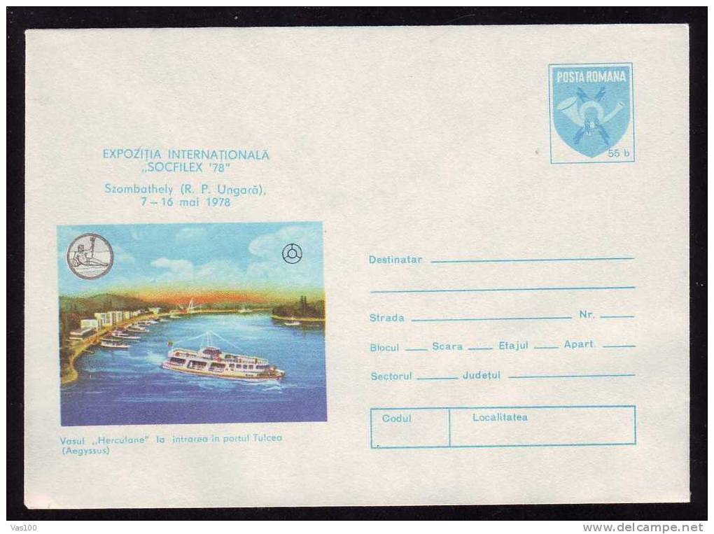 Romania 1978  Entier Postaux Cover  With Ship Danube Unused,code 97/78. - Schiffahrt