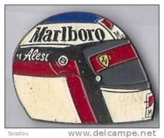Casque De Pilote Alesi, Marlboro - Car Racing - F1