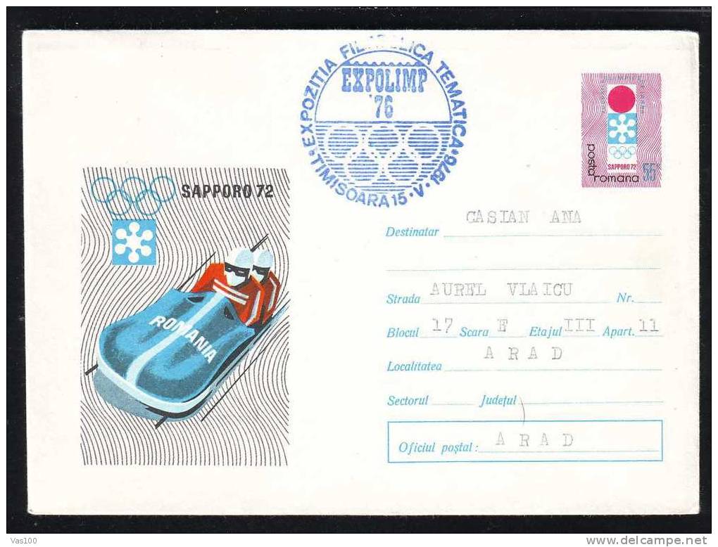 Romania  Entier Postaux Postal Stationery  With  Winter Games Innsbruk 1976. - Hiver 1976: Innsbruck