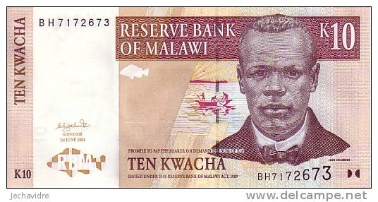 MALAWI   10 Kwacha  Daté Du 01-06-2004   Pick 43b     ***** BILLET  NEUF ***** - Malawi