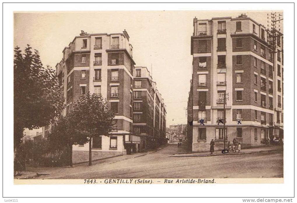 Rue Aristide Brilland Carte En Tres Bon Etat - Gentilly