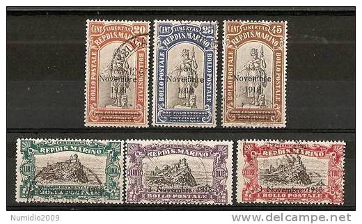 1918 SAN MARINO USATO VITTORIA - RR6813 - Used Stamps