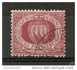 1894-99 SAN MARINO USATO STEMMA 10 CENT - RR6807 - Used Stamps