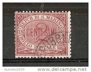1894-99 SAN MARINO USATO CIFRA 2 CENT - RR6806 - Oblitérés