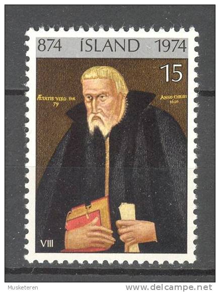 Iceland 1974 Mi. 494  15 (Kr) Bischof Von Hólar MNH** - Neufs