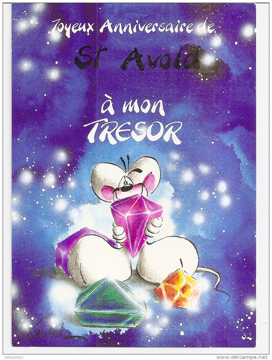 SAINT AVOLD    -   */* JOYEUX ANNIVERSAIRE à  MON TRESOR */*    -   Editeur : CITY CARDS (Thomas GOLETZ )  N° 32 - Saint-Avold