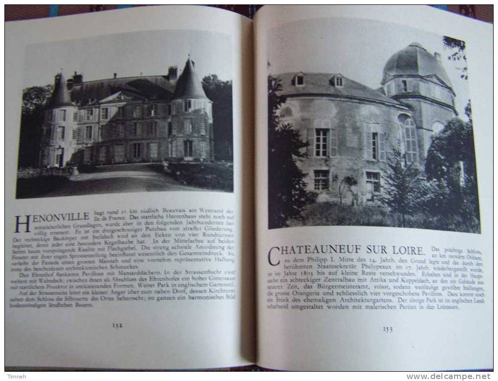 Schlösser In Frankreich-in Wort Und Bild-Wegleiter Verlag-1944-Plan-carte De France-photos Noir Et Blanc- - Architectuur