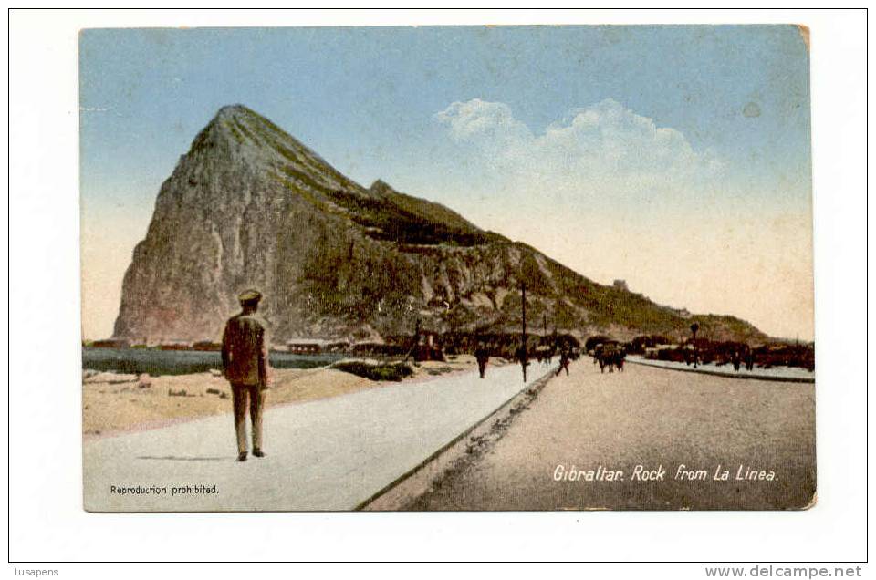OLD FOREIGN 4170 - GIBRALTAR - ROCK FROM LA LINEA - Gibilterra