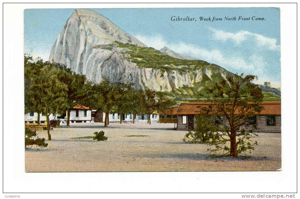 OLD FOREIGN 4176 - GIBRALTAR -ROCK FROM NORT FRONT CAMP - Gibilterra