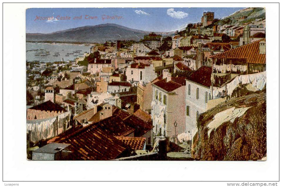 OLD FOREIGN 4194 - GIBRALTAR - MOORISH CASTLE AND TOWN - Gibilterra