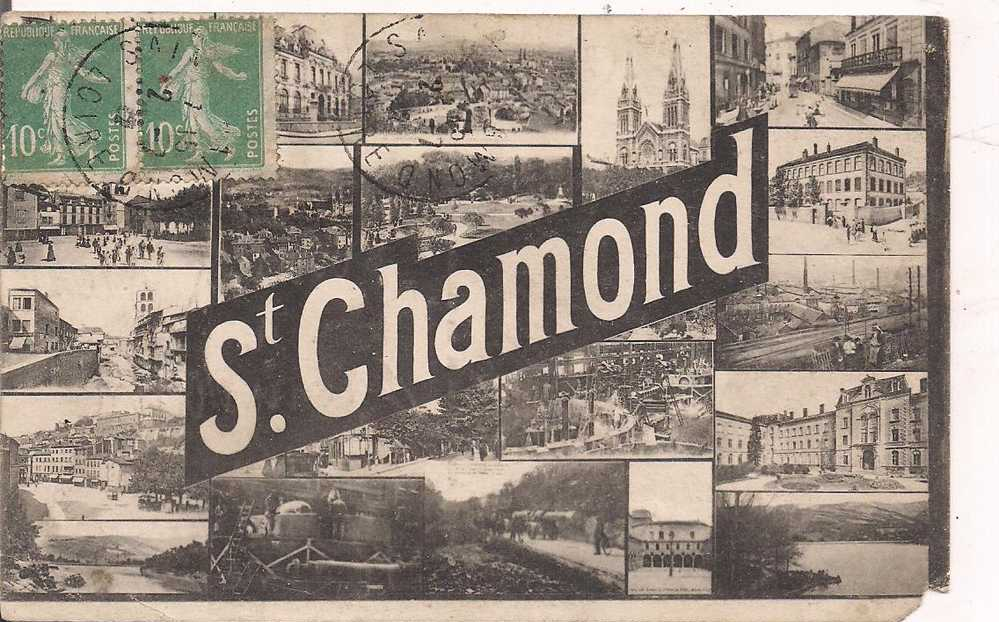 42 - ST CHAMOND - Multivues - Oblitérée - Saint Chamond